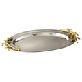 Golden Vine Collection Hammered Oval Tray